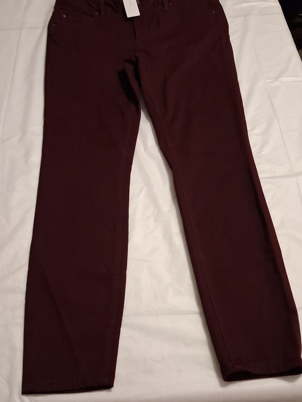 Ann Taylor Women's Deep Burgundy Straight-Leg Jeans